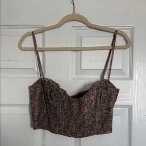 NWOT Mistress Rocks Floral Print Corset Top